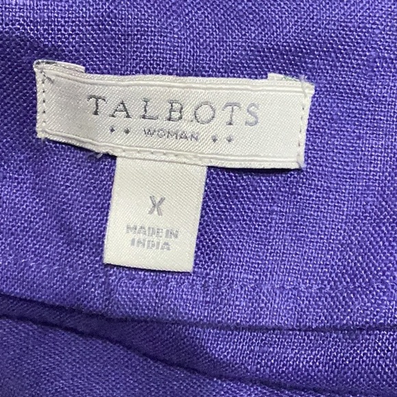 Talbots linen popover eyelet tunic top size 0X - Picture 8 of 11